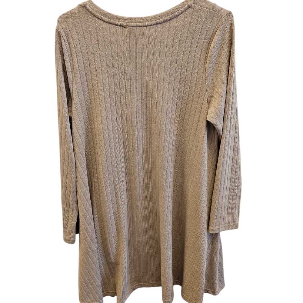 Umgee Knit Long Sleeve Vneck Pocket Sweater Dress NEW - Picture 4 of 6